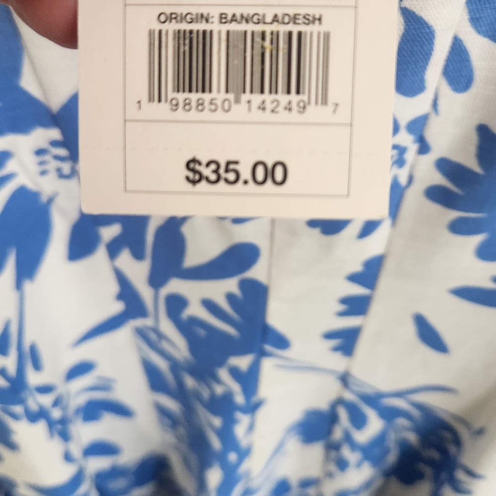 A New Day Blue and White Floral Midi Dress - Picture 3 of 5
